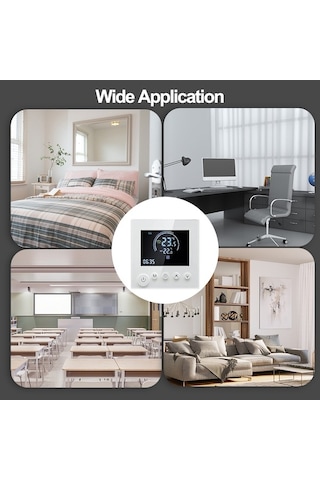 Flybuy Programlanabilir Akıllı Duvar Termostatı, Ntc Sensör, Dokunmatik Lcd Ekran, Wifi Ve Normal Modlar