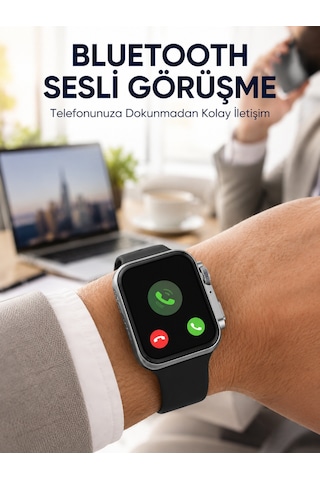 Rs12 Pro+ Titanyum Kasa Akıllı Saat Uyku Ve Nabız Takibi, Suya Dayanıklı, Bluetooth Arama Yeni Nesil