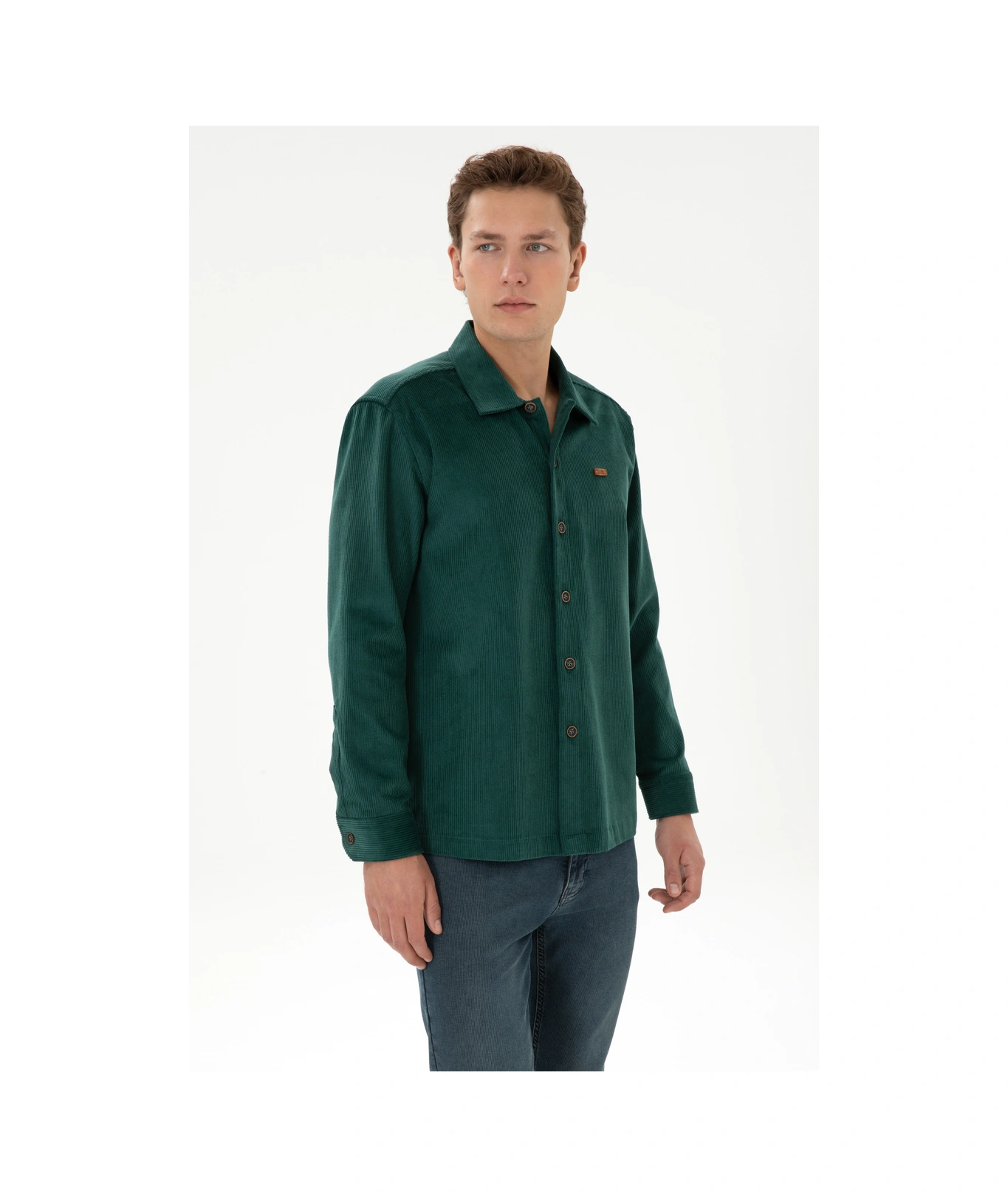 U.s. Polo Assn. Erkek Koyu Yeşil Gömlek Desenli 50316668-vr079 Koyu Yesıl