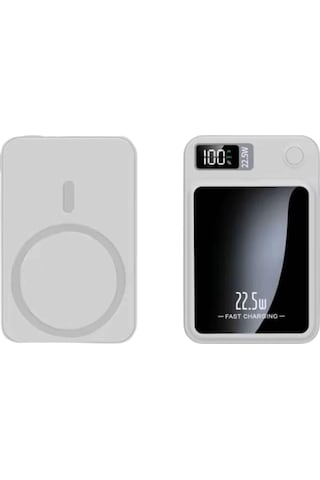 Taşınabilir Şarj Magsafe Powerbank 10.000 Mah Hızlı Şarj Led Göstergeli Kablosuz Çok Renkli