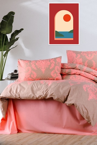 Aytunç Firuze %100 Pamuklu Çift Kişilik Nevresim Takımı 200x2... Pudra