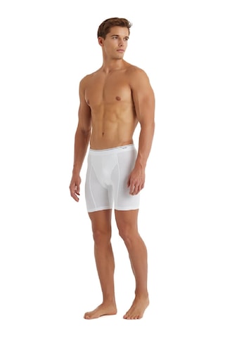 Blackspade 9216 Tender Cotton Erkek %92 Pamuk Uzun Retro Boxer Beyaz