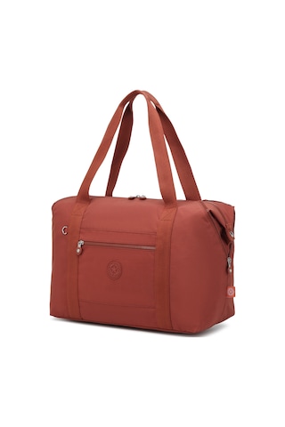 Smart Bags Orta Boy Su Geçirmez Extra Hafif Krınkıl Kumaş El Valizi Ve Spor Çantası Kiremit