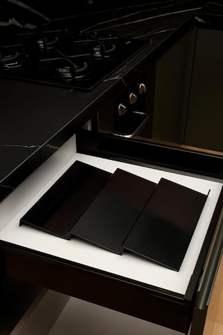 Color House 3 Adet Çekmece Içi Baharatlık Düzenleyici Stant Mutfak Dolap Içi Organizer Siyah Renk Z305 Tek Ebat Diğer