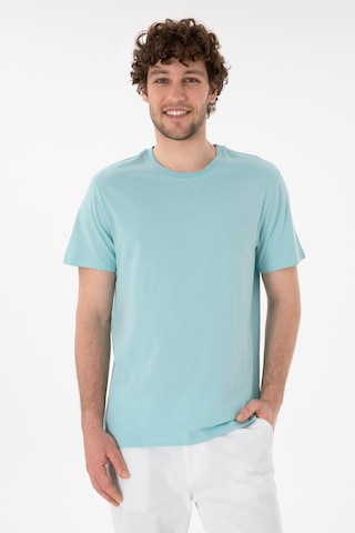 U.S. Polo Assn. Erkek Regular Fit Bisiklet Yaka Aqua Basic Tişört 50305928-VR007