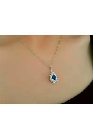 Sirius Pırlanta Ve Safir Anturaj Kolye 0823P0023