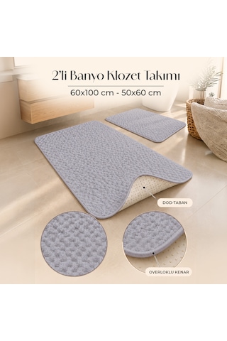 2'li Banyo Klozet Takımı Gri