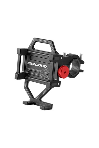 Bengguo Gidon Modeli Ayarlanabilir Alüminyum Bisiklet Telefon Tutucu Siyah