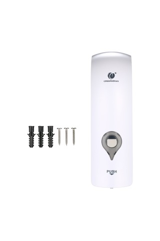 Springsun 300ml Duvar Tipi Manuel Sabunluk - Şampuan Ve Duş Jeli Dispanseri - Beyaz Beyaz