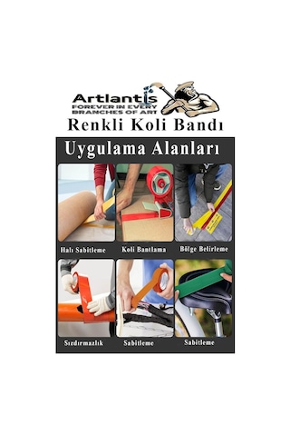 Turuncu Koli Bantı 100 Metre 6 Adet 45mm X 100 Metre Renkli Koli Bandı Extra Güçlü Formül Akrilik Koli Bandı 6