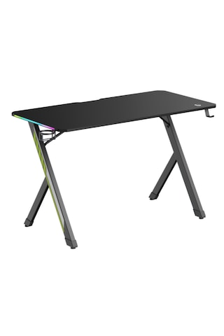 Rgb Işıklı Oyuncu Masası 120x60 Cm Kulaklık Ve Bardaklık