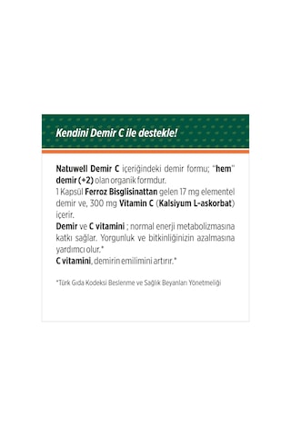 Demir C 60 Kapsül Ve B-trio 30 Dilaltı Tablet