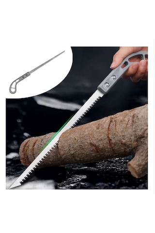 Çok Amaçlı Ahşap & Budama Testeresi - Paslanmaz Çelik Ergonomik El Testeresi Keskin Çapraz Dişli Dal Kesme Bıçağı