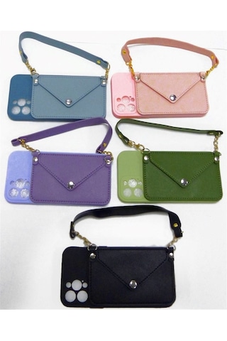 Iphone 11 Pro Max Çanta Görünümlü Kılıf Pembe