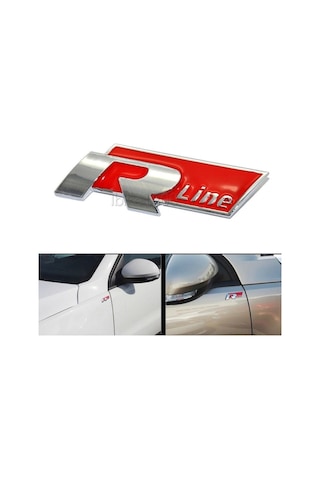 Volksvagen R Line Metal Yapıştırma Logo Arma Sticker