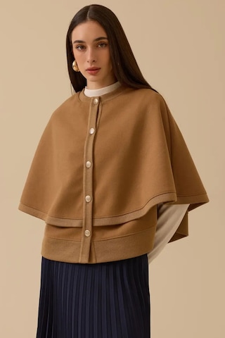 Kadın Katmanlı Kaşe Panço - Camel Camel