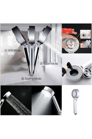 Yayke 3 Aşama Şampuanlı Sihirli Spa El Duş Başlığı Banyo Diğer