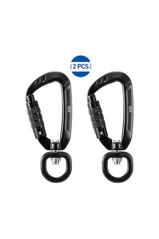 2 Adet Dönme Karabina Klipsi 360 Döner Spinner Karabina Küçük Otomatik Kilitli Karabina 4kn