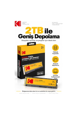 X300s 2tb M.2 Nvme Pcıe Gen3x4 2280 Ssd 2500 Mb/s Okuma 2000 Mb/s Yazma Hızlı Ssd 34757045