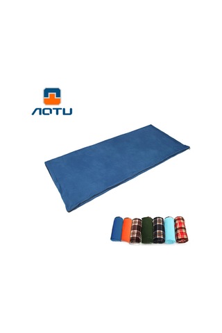 Springsun At6109 Yetişkinler İçin Plüş Kumaşlı Kamp Uyku Çantası - Dışarıda Konforlu Uyku Deneyimi, Eşsiz Sallama Ses Tasarımı, Lacivert Kare Desenli Çok Renkli