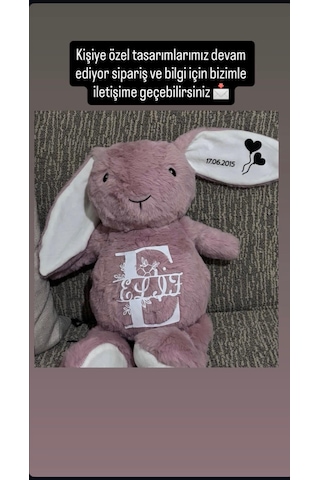 Kişiye Özel Tasarım Peluş Uyku Arkadaşım Tavşan -