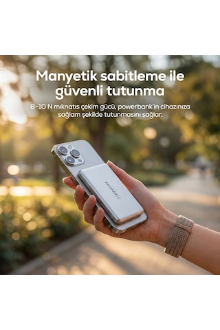 Xenon Smart Kablosuz Powerbank 15w 5000 Mah, Manyetik, 22.5w Pd Usb-c, İnce Alüminyum Gövde X6440 Standart