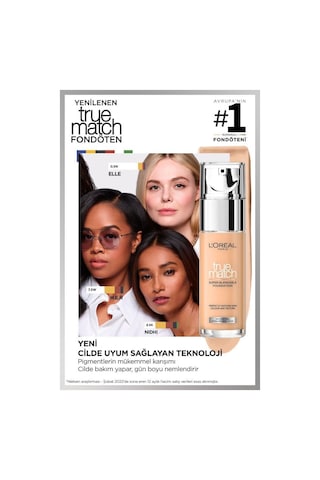 L'Oréal Paris True Match Bakım Yapan Fondöten - 1.5n Nötr Alt Ton & Mini Paradise Maskara 4.7 Ml pkttmbybnnmpm-9943