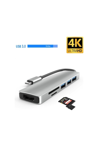 Daytona Ch-13 Type-C To 3xUsb 3.0 4K Ultra Hd Hdmı