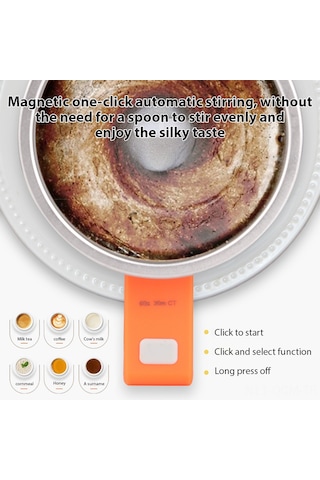 Qingmipy 300ml Şarj Edilebilir Manyetik Karıştırma Bardak, 304 Paslanmaz Çelik, Su Geçirmez, Ofis/okul/spor Salonu İçin Siyah