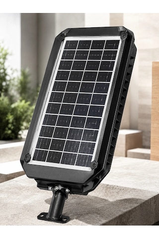 Mey İthalat Güneş Enerjili Hareket Sensörlü Led Sokak Lambası Uzaktan Kumandalı Dış Mekan Aydınlatm