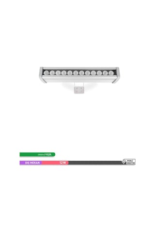 ACK LED Wallwasher Yeşil Işık 12W 338mm Yeşil
