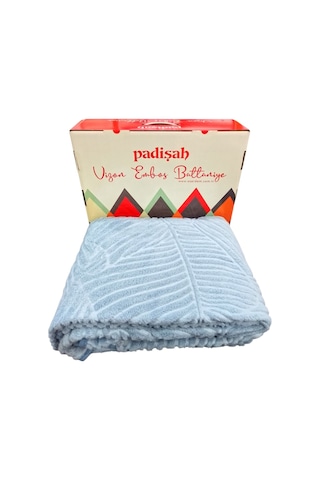 Padişah Emboss Tek Kişilik Battaniye İndigo Çok Renkli