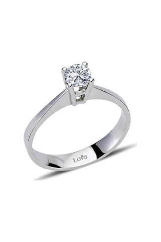 Lova F Renk 0,35 Karat Pırlanta Tektaş Yüzük - Hrd - 1050144