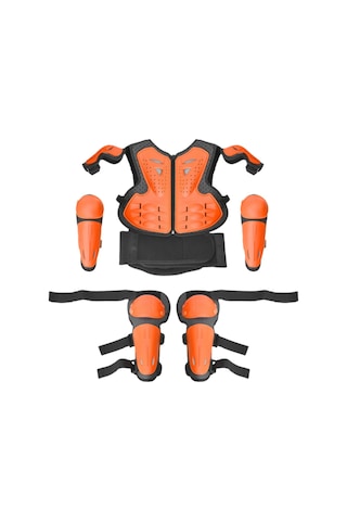 Suntek Motosiklet Diz Dirsek Kol Omuz Koruma Pedi Ile Turuncu