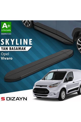 S-dizayn Opel Vivaro B Kısa Şase Skyline Siyah Yan Basamak 213 Cm 2015-2018 A+ Kalite