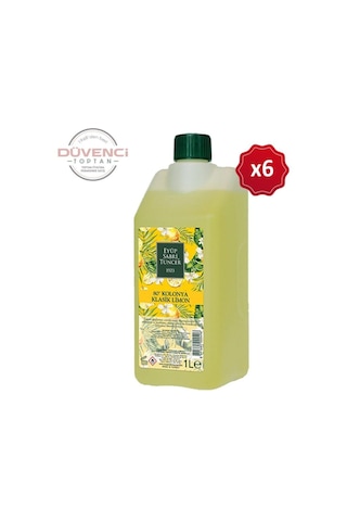Eyüp Sabri Tuncer Klasik Limon Kolonyası Yedek Şişe 1 Litre X 6 Adet
