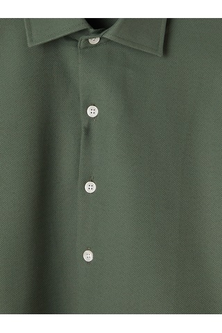Lcw Busıness Yeşil Slim Fit Armürlü Erkek Gömlek