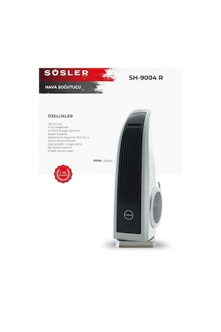 Süsler Sh-9004 R Uzaktan Kumandalı Kule Tipi Vantilatör Beyaz