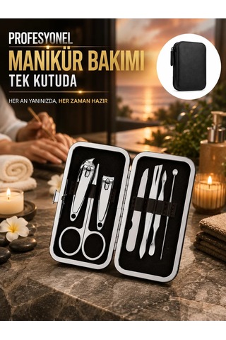 Northcity Evde Profesyonel Tırnak Bakımı İçin 7 Parça Premium Bakım Seti - Tırnak Makası, Cımbız Ve Et Tırnak Makası