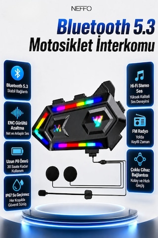 Motosiklet Aksesuar Seti Disk Kilidi V20 Intercom 4k Aksiyon Kamera Telefon Tutacağı Takip Cihazı