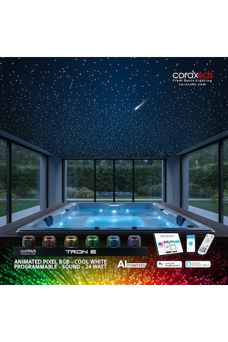 Hamam, Sauna, Spa Aydınlatma Ambiyans Tavan Yıldız Fiber Optik Seti - Mini Çok Renkli