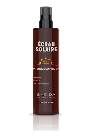 Sheida Havuç Özlü Yoğun Bronzlaştırıcı Güneş Yağı SPF8 200 ML