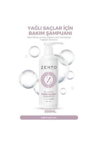 Zento Sebum Balance Yağlı Saçlar İçin Bakım Şampuanı 500 ML
