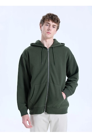 Levi's Erkek Full Fermuar Zip Up Hoodie Yeşil Kapüşonlu Sweatshirt-a1970-0022 Yeşil