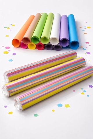 Nistabolje 30 Adet 50x70 Cm Fon Kartonu 10 Renk 3 Rulo Fon Kartonu Genel