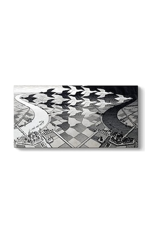 Mc Escher - Gece Ve Gündüz Tablosu 160 X 80