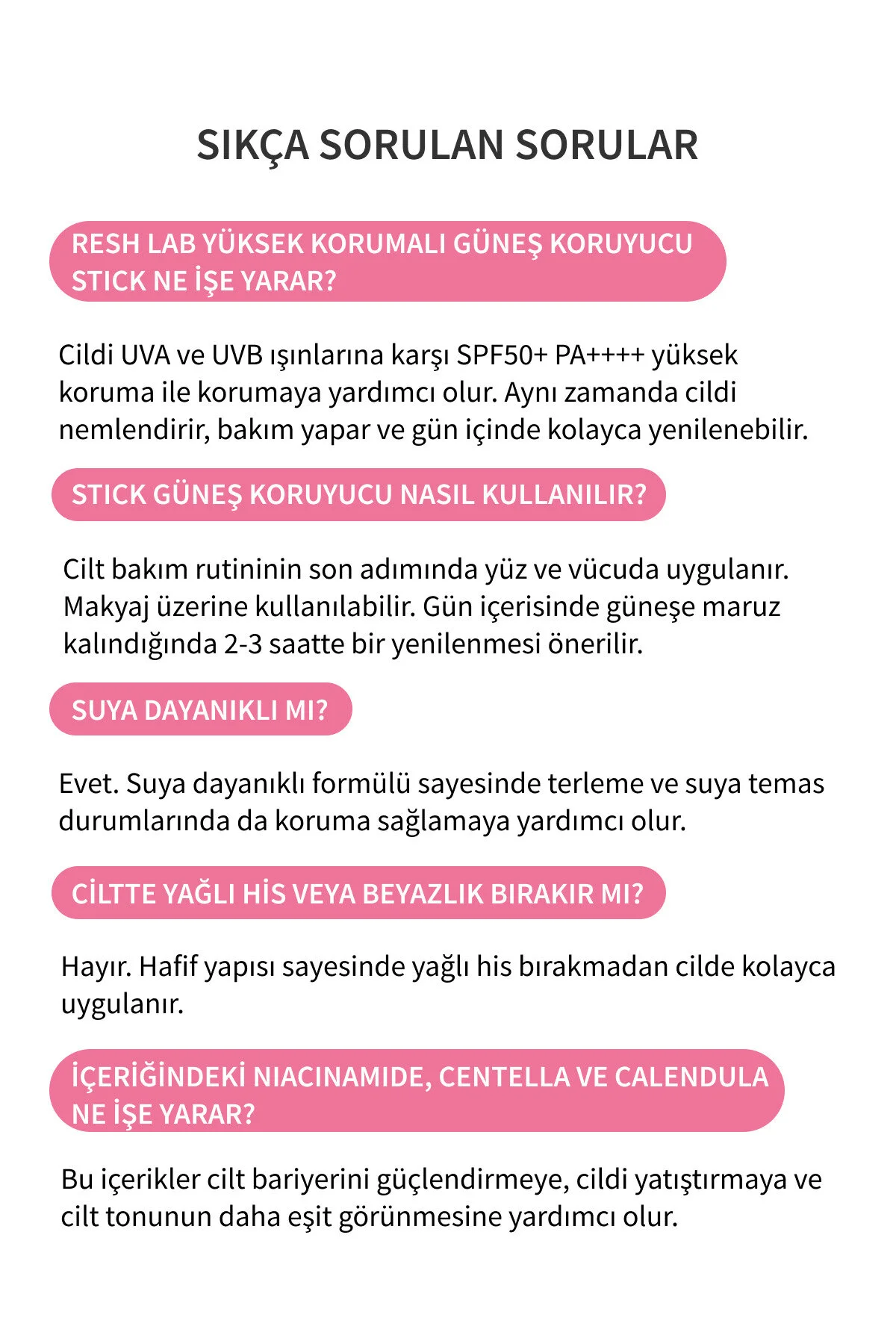 Resh Lab Airy Waterproof Sun Stick Spf50+ Pa++++ - 23g - Suya Dayanıklı Güneş Koruyucu Stick