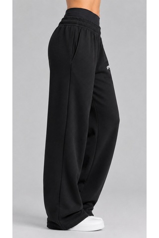 Dfyne Regular Kadın Siyah Bol Paça Oversize Eşofman Altı
