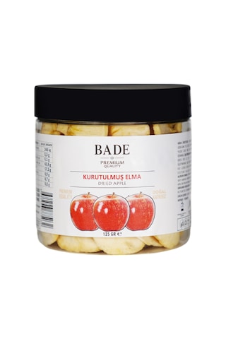 Elma Kuru Meyve Cipsi - Şekersiz Katkısız Doğal Sağlıklı Atıştırmalık 125 Gr. 125 G