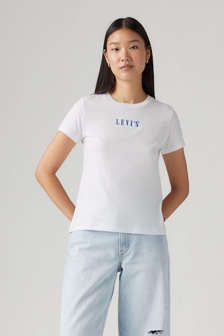 Lse The Perfect Tee Serif Emb Bright Wh Beyaz T-shirt A2086-0378-4693 Beyaz